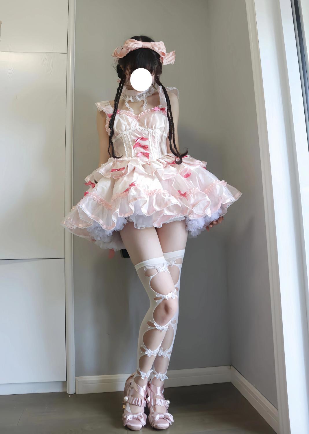 レトロな恋人バレエ スタイル グレー パープル ドレス ロリータ超気まぐれなウエスト オープン バック純粋な欲望スタイル サスペンダー ドレス 4,603円