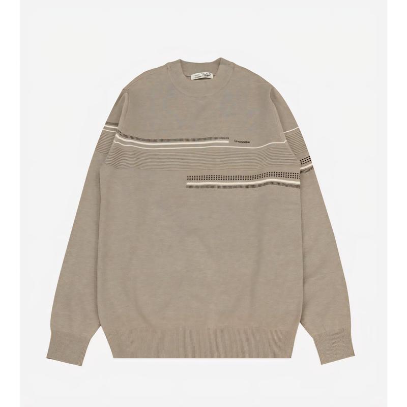 ストライプパターンポイントラウンドニットCDAABKR331282_IC