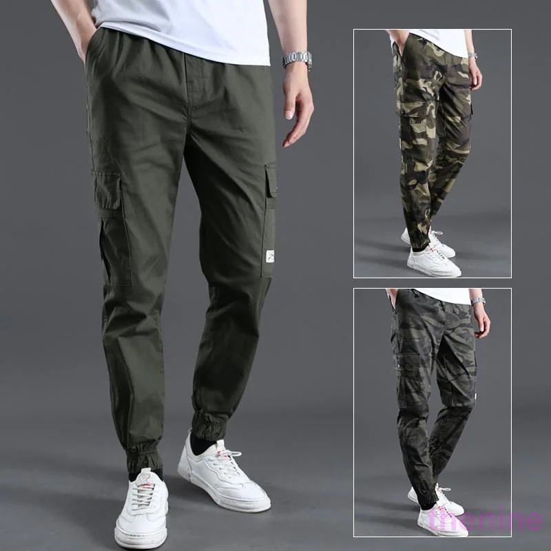 【超お得1つ買うと10個もらえる】ジョガーパンツ メンズ テーパードパンツストレッチ ロングパンツ ロング丈 ボトムス ウエストゴム 長ズボン 迷彩 カモフラージュ