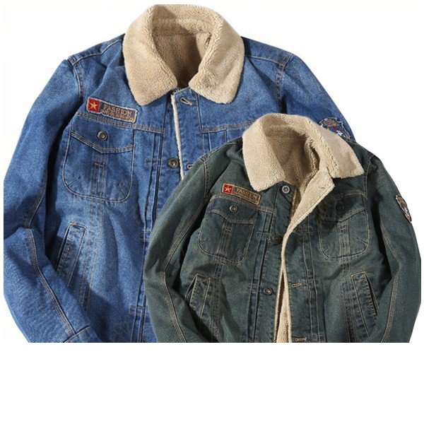 デニムジャケット メンズ 裏起毛 デニムシャツ 長袖 裏ボア ショート丈 春秋冬　ヴィンテージ