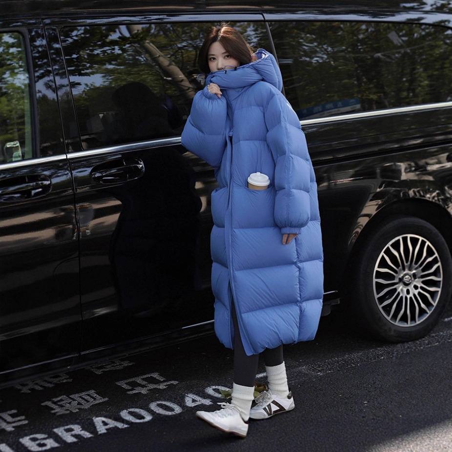 2025年冬新作 極暖ホワイトダックダウンキルトダウンジャケット レディース ゆったりフィット 厚手 クラウドパフコート