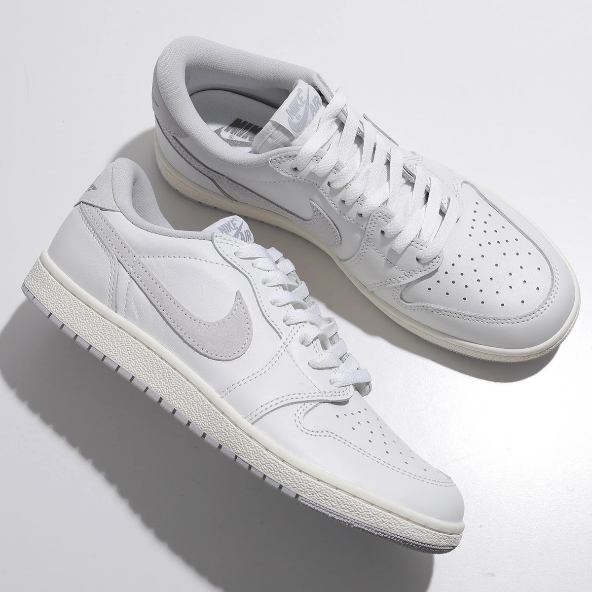 NIKE ナイキ スニーカー AIR JORDAN 1 LOW 85 エア ジョーダン FB9933 メンズ レザー ローカット レースアップ シューズ 靴 100/WHITE