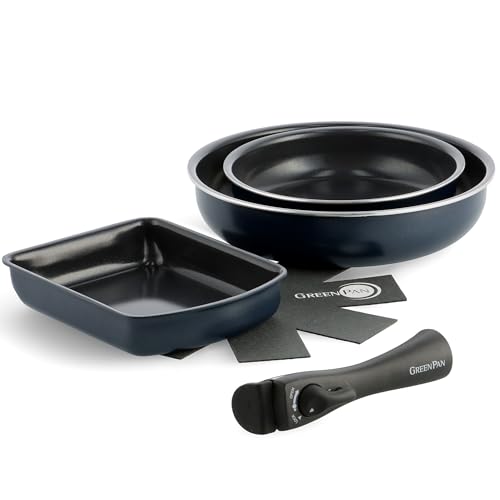 色：オックスフォードブルー グリーンパン(Greenpan) GREENPAN クリックシェフ 取っ