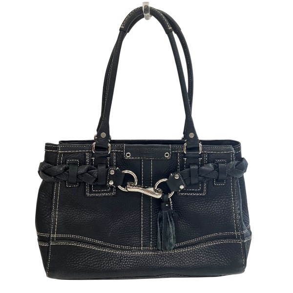 コーチ COACH F13084 ブラック レザー バッグ トートバッグ レディース 【中古】