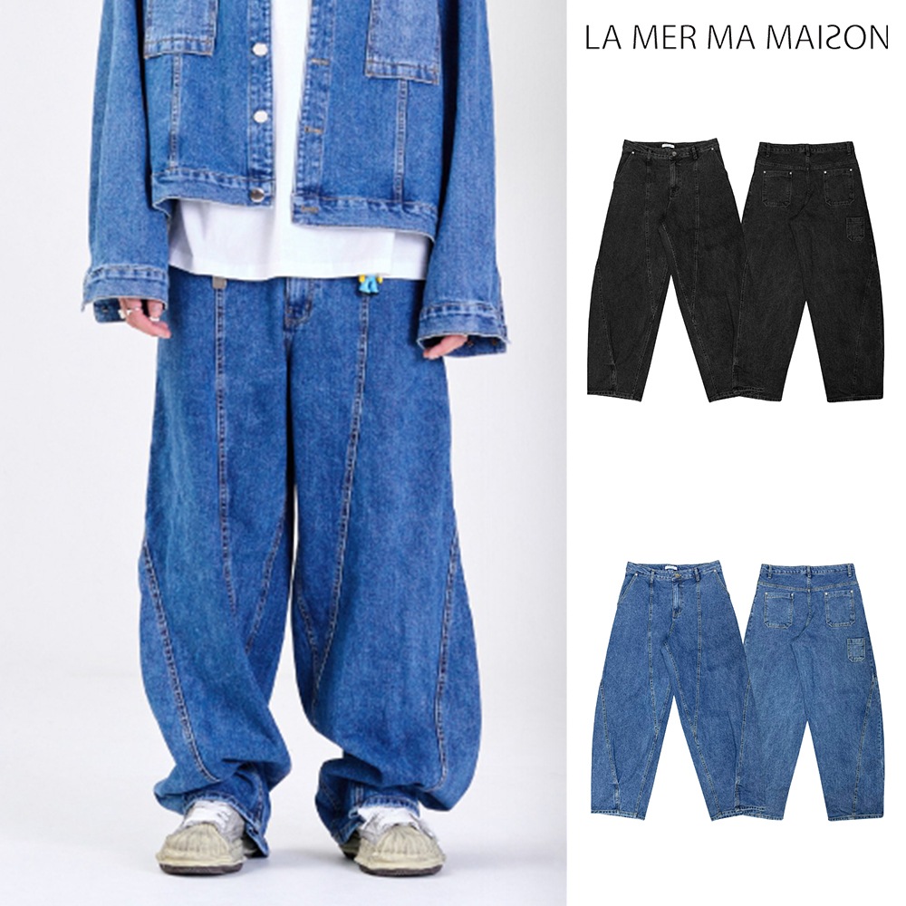 [LA MER MA MAISON] STITCH LINE DENIM PANTS