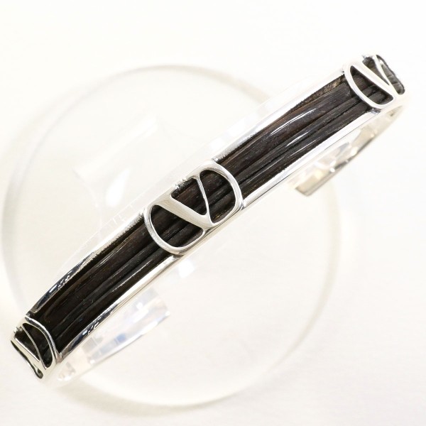 ヴァレンティノ シルバー 合金 バングル 総重量約15.6g 約16cm ジュエリー 中古
