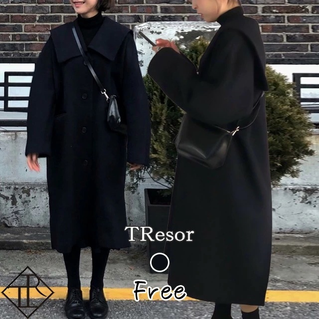 【即納】チェスターコート レディース 冬 ロングコート レディース ロング丈 アウター コート レディース 襟 sセーラー オーバーサイズ 大きいサイズ 大人可愛い 可愛い お洒落 カジュアル