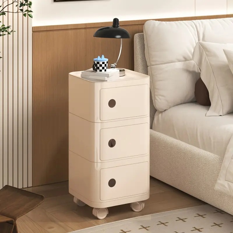 現代的な四角いベッドサイドテーブル引き出し付き - リビングルーム寝室バスルーム用の多機能ストレージキャビネット - 耐久性のあるプラスチック簡単な組み立て複数の色が利用可能ストレージ引き 7,832円