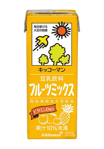 他サイト： キッコーマン 豆乳飲料 フルーツミックス 200ml ×18本の商品画像