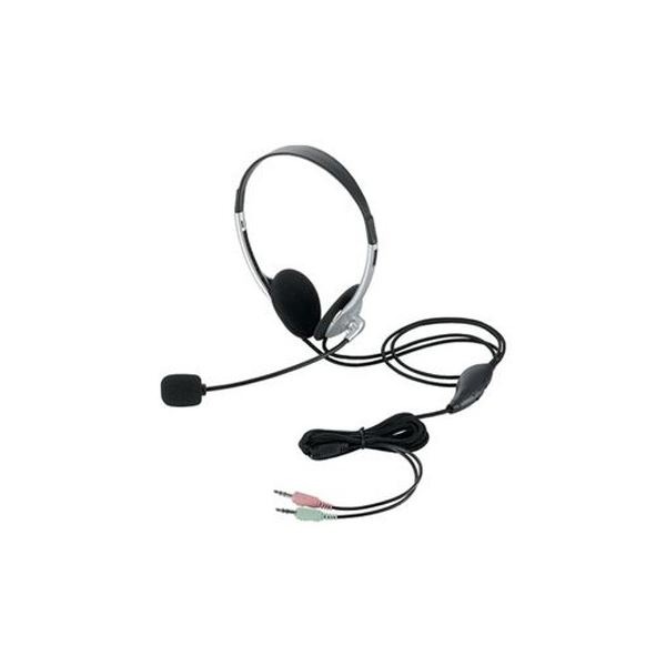 （まとめ）エレコム ヘッドセット両耳オーバーヘッド HS-HP22SV(×3セット)