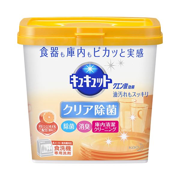 （まとめ）花王 食器洗い乾燥機専用キュキュットクエン酸効果 オレンジオイル配合 本体 680g 1個(×10セット)