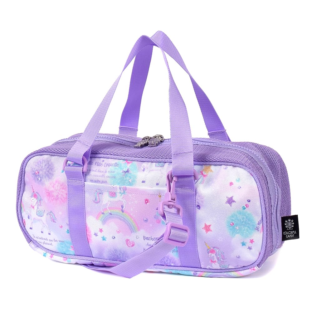 COLORFUL CANDY STYLE 絵の具セット 撥水・軽量タイプ 女の子 かわいい メッシュ 画材 バッグ ショルダーベルト付き 水彩 絵の具入り ユニコーンファンタジー NM900610