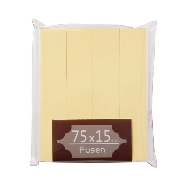 (まとめ) TANOSEE ふせん 75×15mm クリーム 1パック（4冊） (×30セット) 7,726円