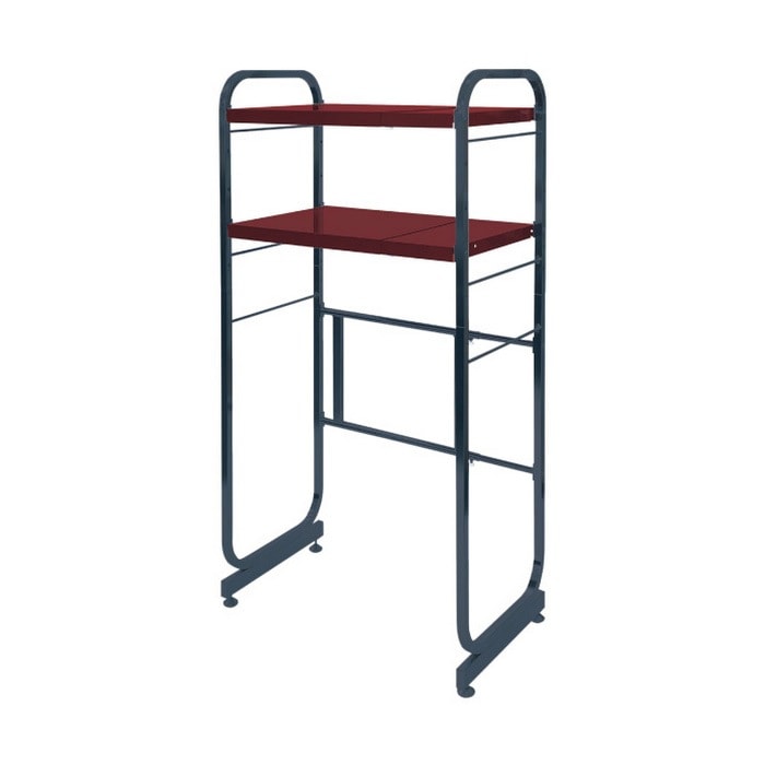 燕三条製 伸縮式 キッチンペールラック 2段 KP-4002BK カーボンブラック 収納