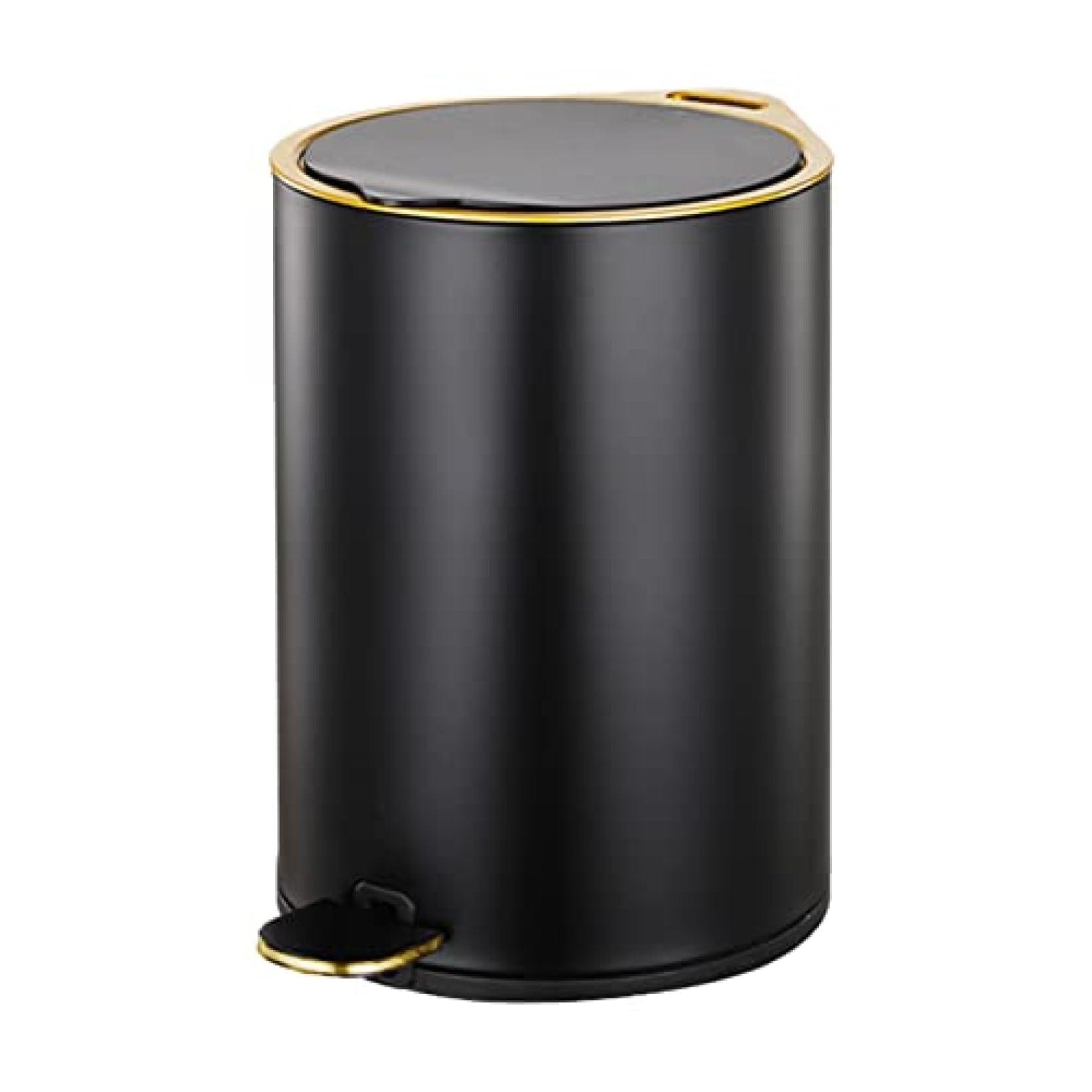 ゴミ箱 ごみ箱 ふた付き 垃圾桶 おしゃれ キッチンゴミ箱 大容量 ステンレス ペダル式 丸型 スリム カジュアル 指紋防止 音無し は無臭で密閉 オフィス リビングルーム 部屋用 バスルーム (オレ