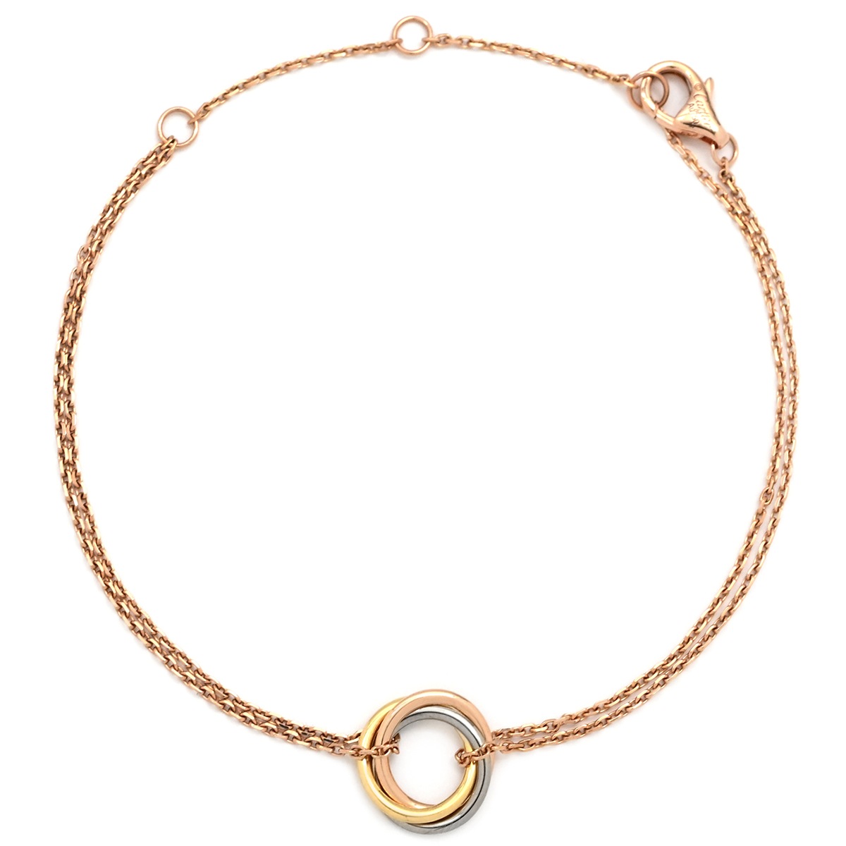 カルティエ ブレスレット スウィート トリニティ イエローゴールドXピンクゴールドXホワイトゴールド 3カラー 750 18金 【中古】