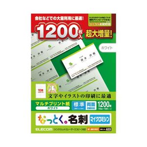 エレコム なっとく名刺(マイクロミシン・標準) MT-JMN1WNZP