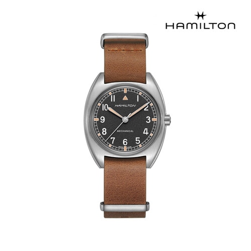 ハミルトン【ハミルトン】H76419531カーキパイロットパイオニアメカニカル牛革メンズ腕時計（W10復刻ウォッチ）
