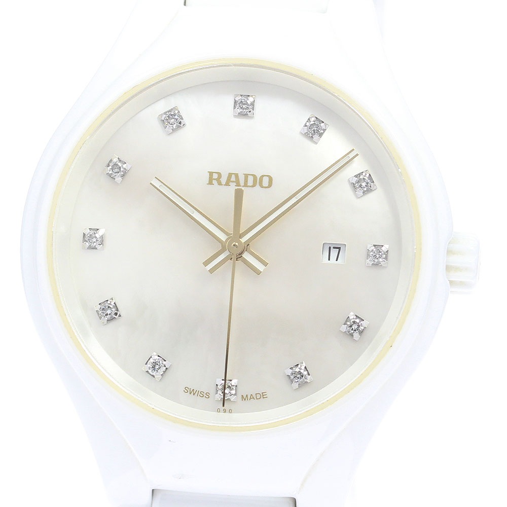 ラドー RADO R27061902/111.0061.3 トゥルー 12Pダイヤ デイト クォーツ レディース _848588【中古】 92,180円
