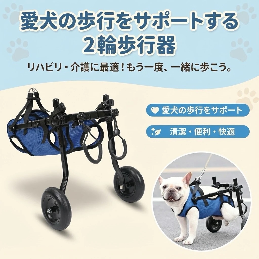 加齢 病気 ケガなどで自力で歩けなくなった愛犬のサポート 犬用車椅子 犬用歩行器ペット ペットグッズ 介護用品