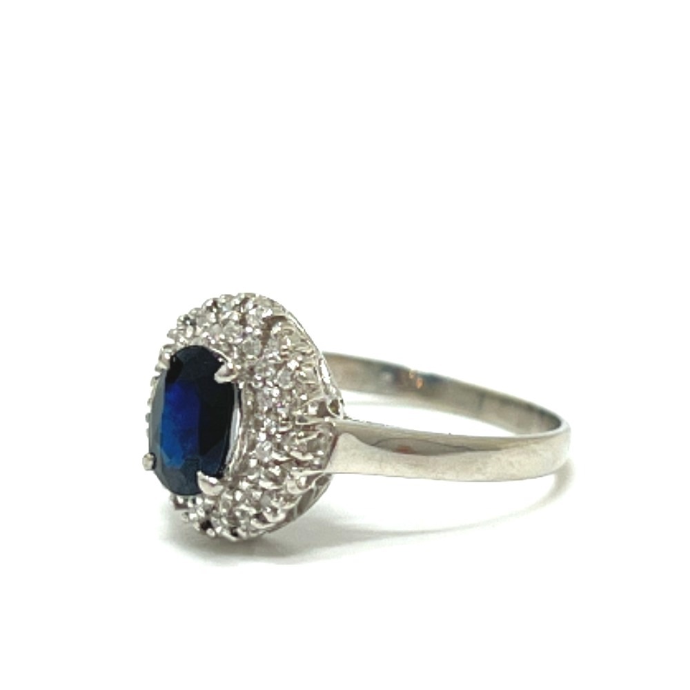jewelry ジュエリー リング・指輪 Pt900 S1.00ct D0.15ct サファイア ダイヤ Pt900 シルバー 41,470円