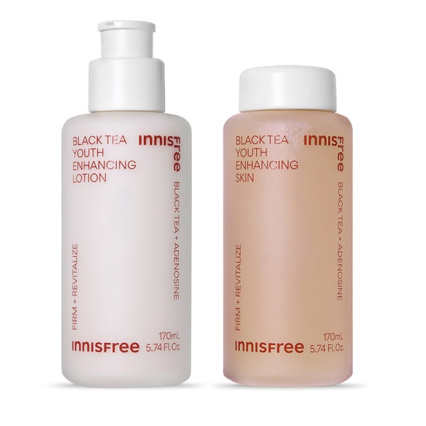 イニスフリー ブラックティー ユース エンハンシング スキン+ローション 各170ml