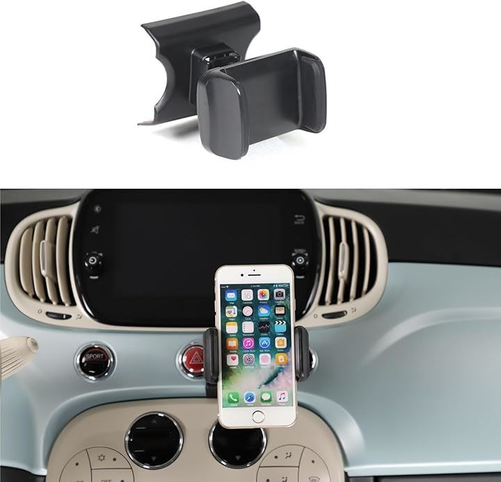 フィアット 500 2016年～現行に対応 スマホホルダー 車載ホルダー スマートフォンホルダー 携帯ホルダー 車載電話マウント 全機種対応 カー用品(ブラック, クリップ式タイプA) 4,572円