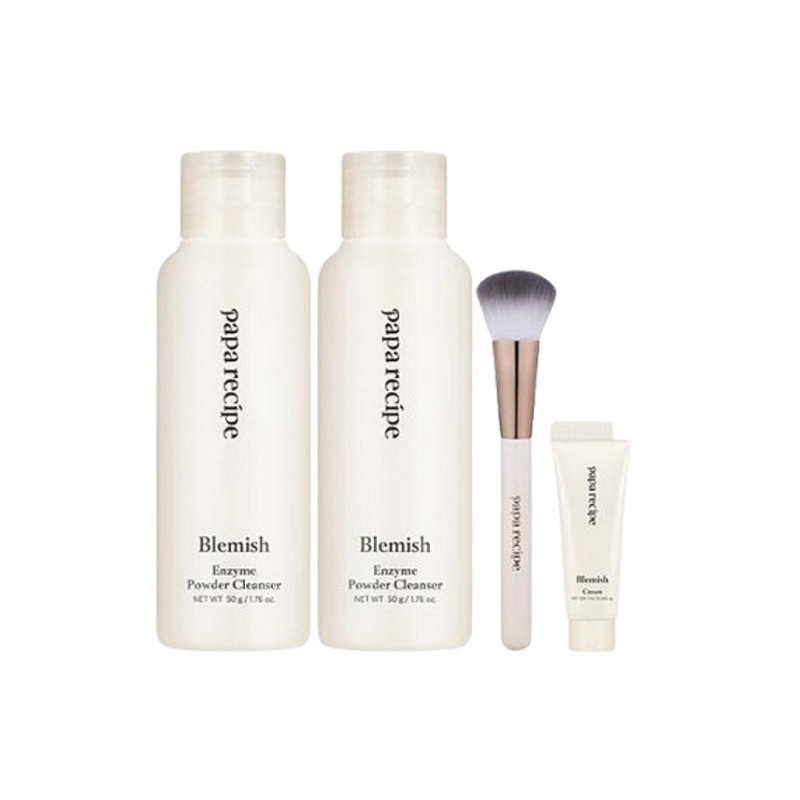 ブレミッシュ（光彩） 酵素 パウダー クレンザー ダブル 企画セット（ブラシ+クリーム7ml)