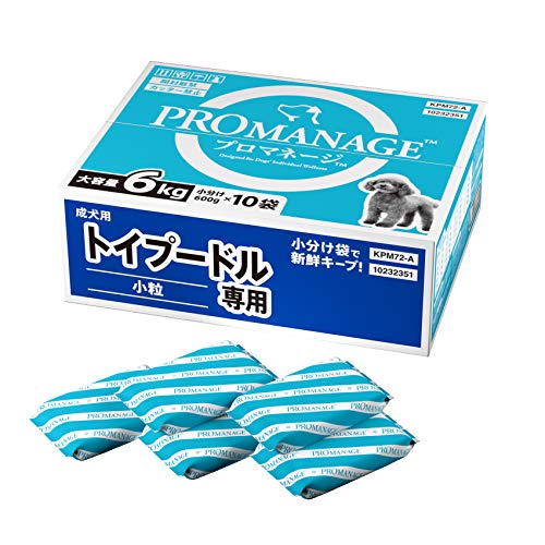 【Amazon.co.jp限定】 プロマネージ (PROMANAGE) ドッグフード 成犬用 トイプードル専用 6kg(600g10袋入)【大容量】【目皮膚耳の健康維持 】【毛づやの健康サポート