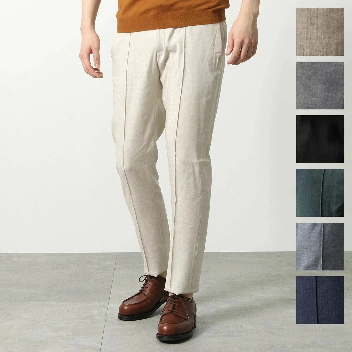 giabs ARCHIVIO ジャブスアルキヴィオ イージーパンツ MASACCIO M1 A4360 メンズ スラックス ストレッチ テクノ リネン カラー8