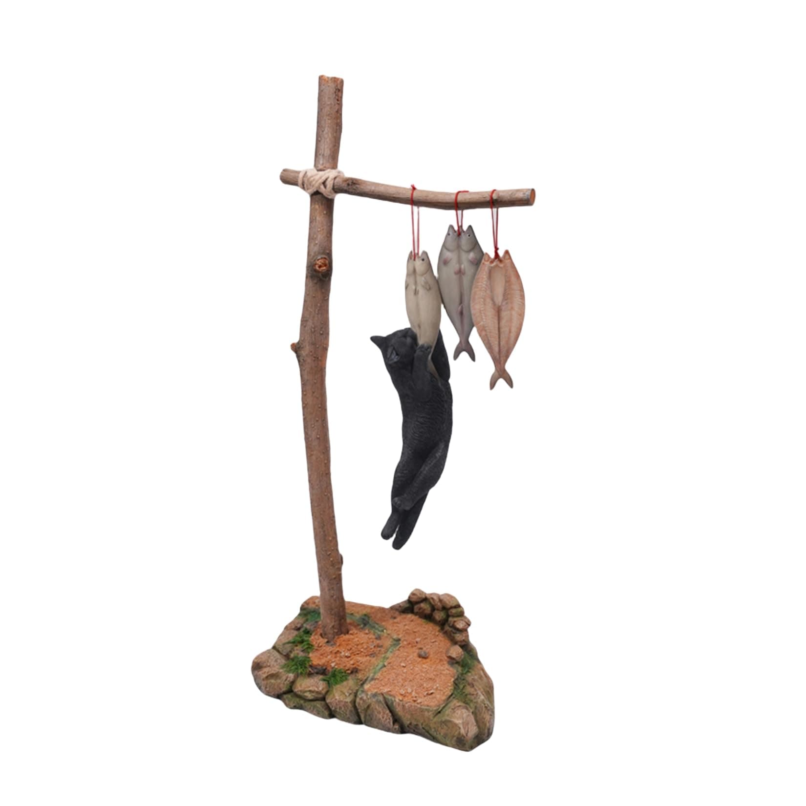 JXK 1/6サイズ 猫 家猫 魚を食べる 2.0 ネコ フィギュア 癒し 萌え 動物 リアル 樹脂 プラモデル プレミアム 模型 オリジナル スタチュー ネコ好き プレゼント 置物 コレクション