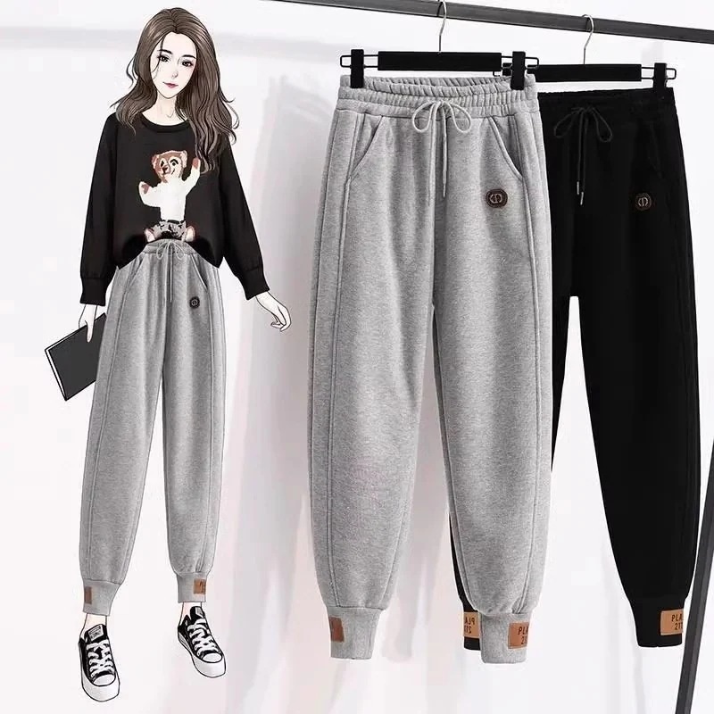 入庫裏起毛スエットパンツレディース秋冬暖かアウトドア防寒スポーツウエアルームパンツ厚ボア付き