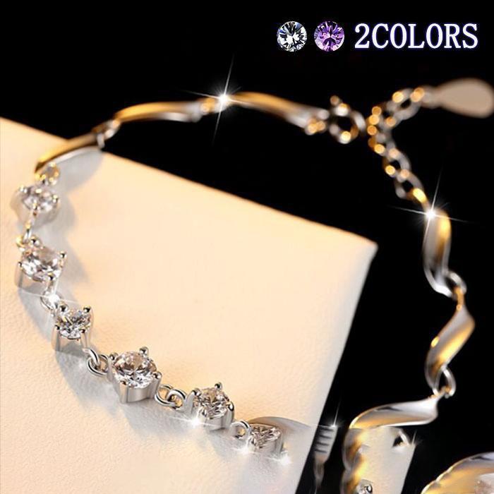 ブレスレット レディース ダイヤ 豪華5粒 プラチナコーティング シルバー925 重ね付け ギフト 人気 彼女 妻 女性 母の日ギフト