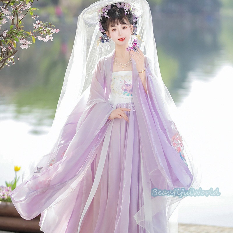 中華服 唐装漢服 漢服ドレス　コスプレ チャイナドレス中国古代衣装 漢服仙女 漢服 チャイナ服 ワンピース コスプレ 中国古代衣装 女性 ロングドレス 刺繍 ス