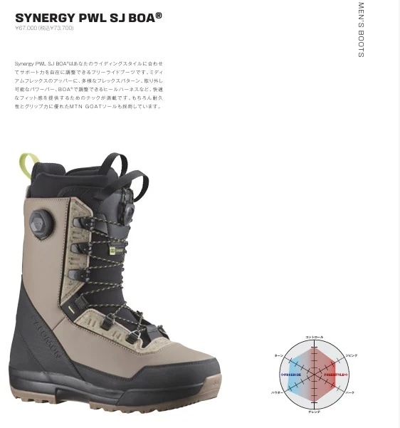 新品未使用 25-26 SALOMON BOOTS SYNERGY PWL SJ BOA WALNUT/BLACK/WHITE PEPPER 27cm 土日祝発送OK 95 サロモン