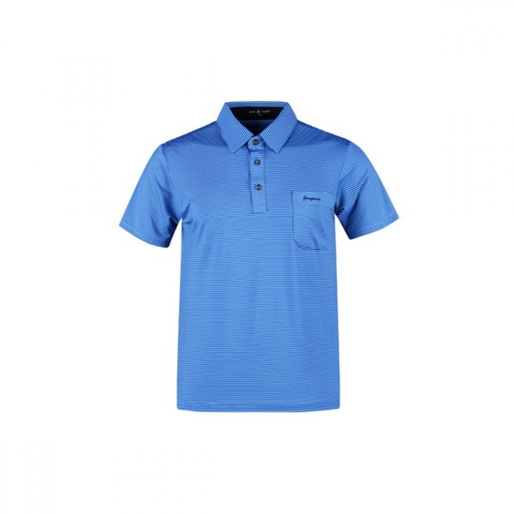 (ラックスゴルフ) ラックスゴルフザンピエルメンズストライプ半袖ゴルフシャツ JP4M408