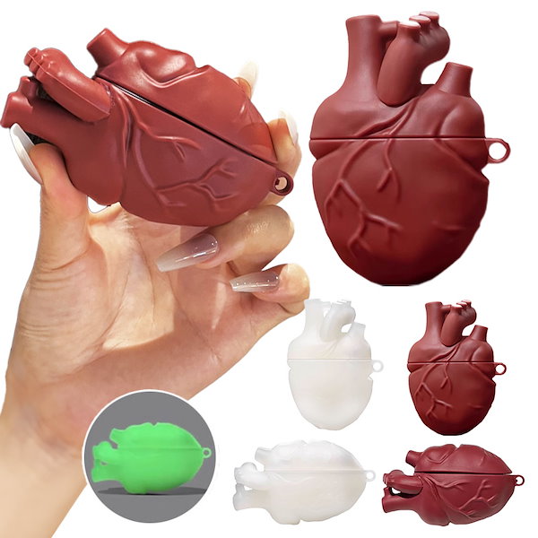 Qoo10] イヤホンケース 韓国 シリコン 心臓 ハ