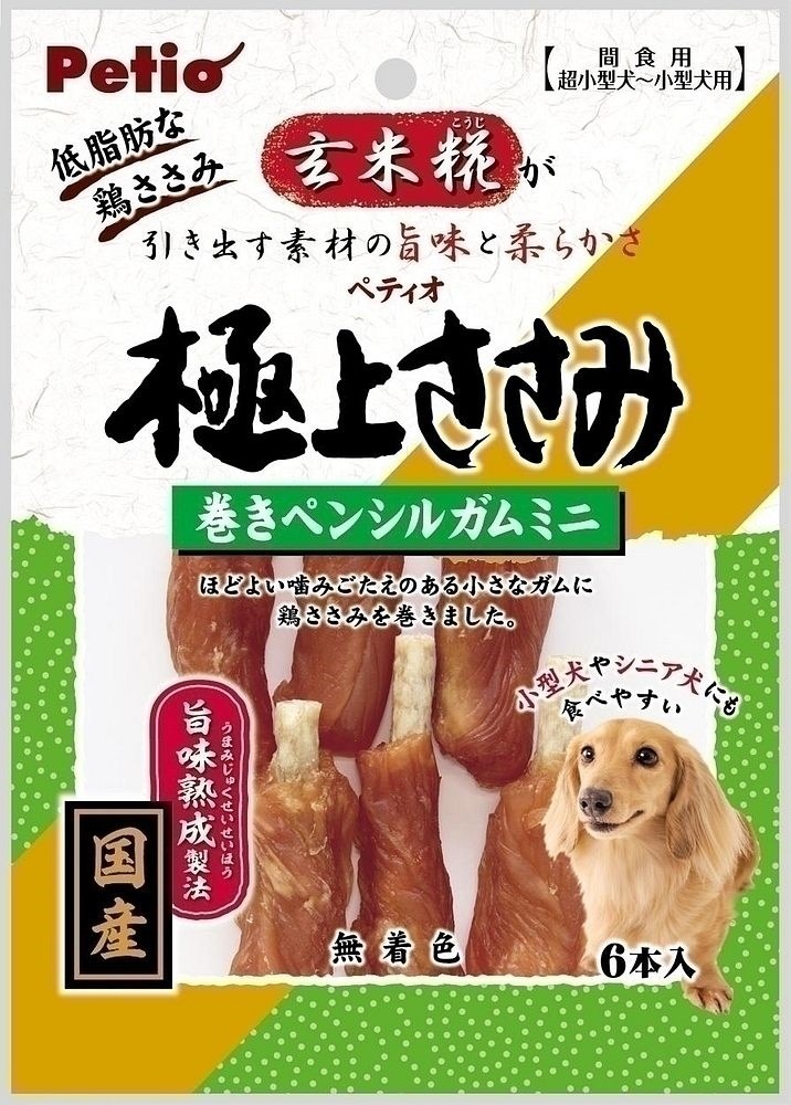 （まとめ買い）極上ささみ 巻きペンシルガムミニ 6本入 犬用 [x10]