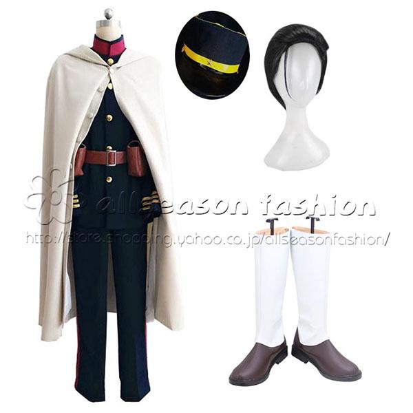 ゴールデンカムイ 風 おがた ひゃくのすけ コスプレ衣装 ウィッグ 靴 演出服 アニメ変装 仮装 コスチューム コミケ イベント