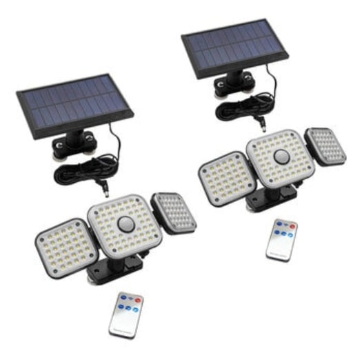 [倉庫管理]　MTO ソーラーセンサーライト広範囲照射ソーラー部分離型 マグネット取付式 2台セット EDS0797MS2S