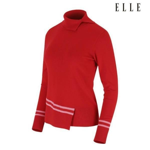 ゴルフセーブゾーン01 女性 秋 変形 エリ裾 モックネック セーター 6J63451 500 (45014073)