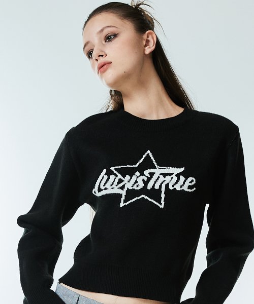 AC STAR LOGO KNIT(BLACK)