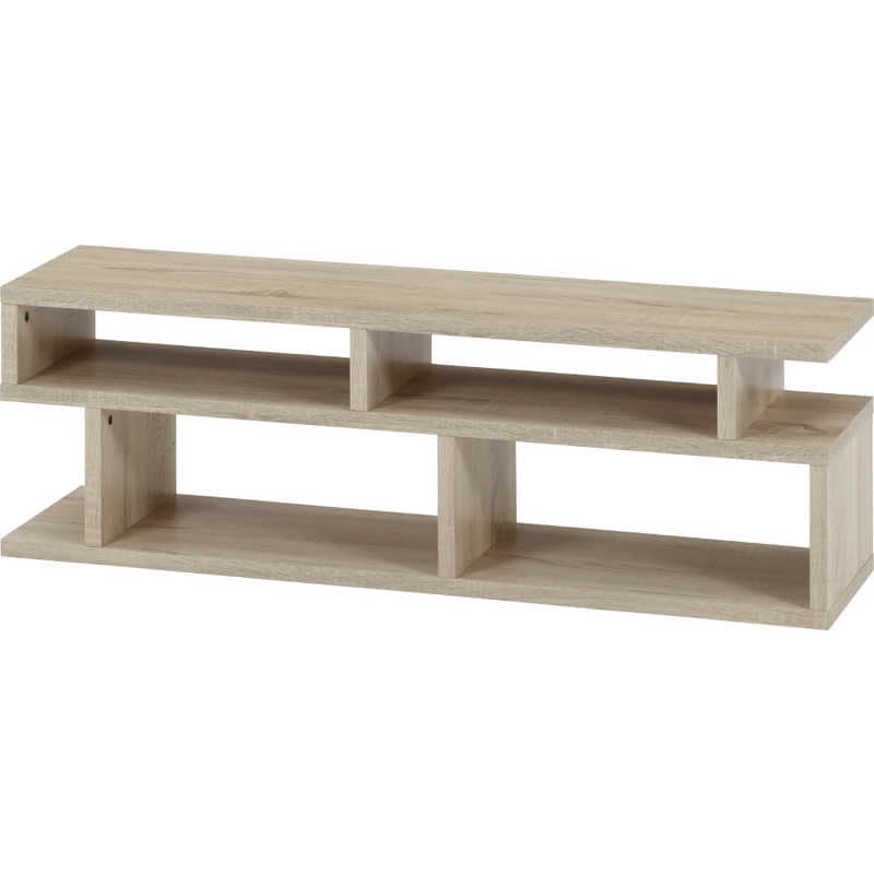 不二貿易　S字型TV台 120幅 オーク　51490