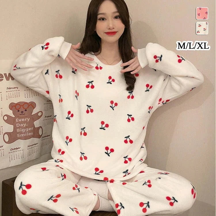 パジャマ レディース ウェア 長袖 花柄 セットアップ 上下セット 2点セット おしゃれ 可愛い おうち時間 寝巻き 部屋着 ナイトウェア 軽くてあったかパジャマ