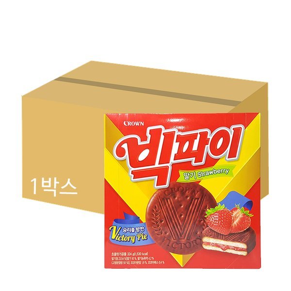 クラウン ビッグパイ イチゴ 324g x 12個 1ボックスパイ