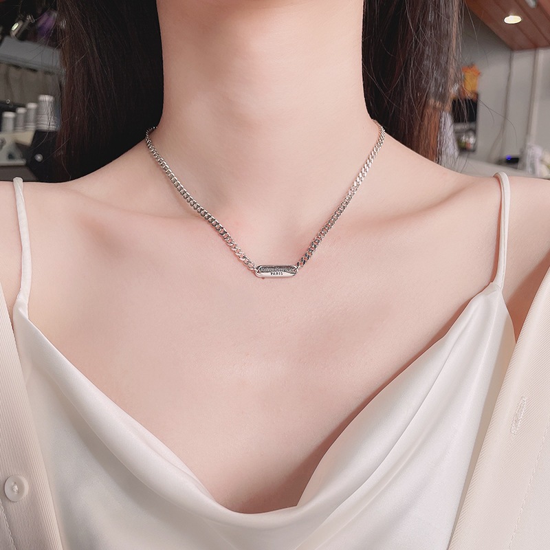 S925純銀 ネックレス大きいハート ins 鎖骨ネックレス S925ネックレス