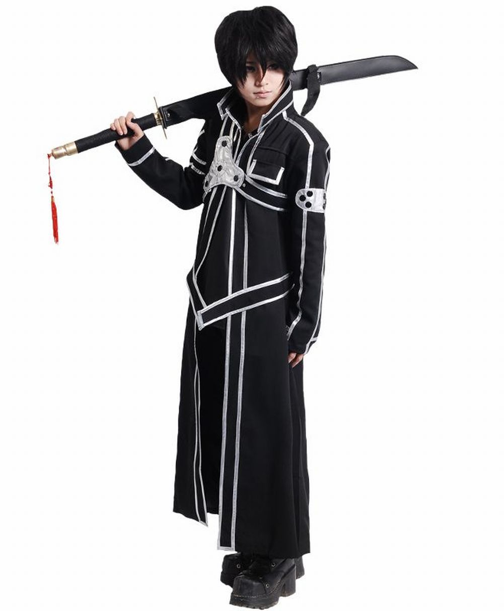 ソードアートオンライン 風 SAO 桐ヶ谷和人 きりがやかずと キリト コスプレ衣装 5点セット サイズ S―XXL