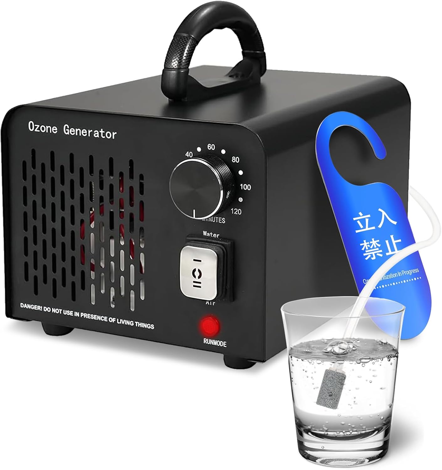 SEASAND オゾン発生器 脱臭器 オゾン水生成器 小型 空気清浄機 一台二役 PSE認証済み 業務用 家庭用 日本語取説付き (CY-30G)