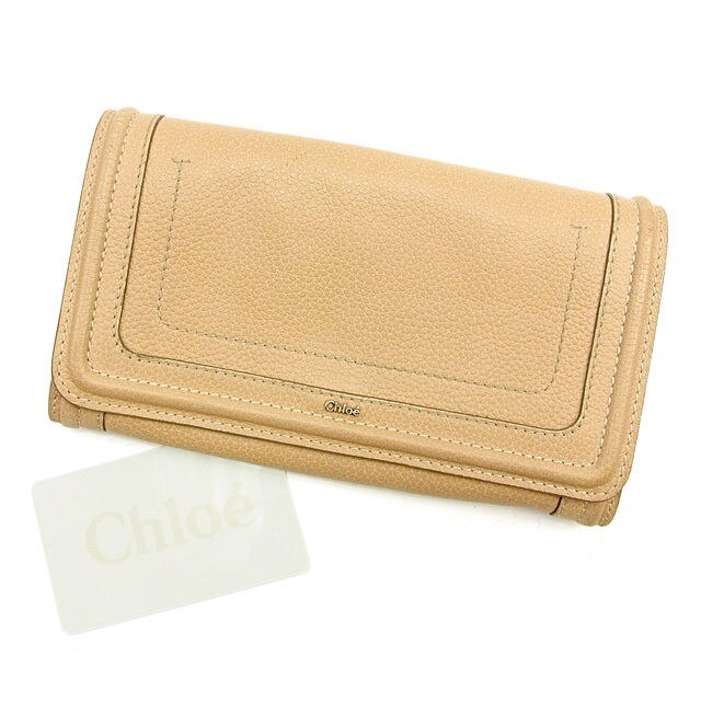 長財布 ファスナー付き長財布 パラティ ベージュ ゴールド 中古 8,387円