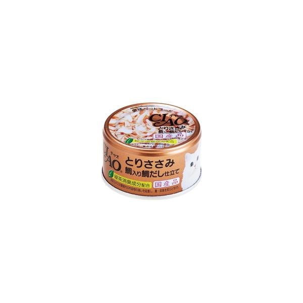 【1ケース】【お取り寄せ対象品】チャオ とりささみ 鯛入り 鯛だし仕立て 85g[いなばペットフード CIAO(チャオ)] *48個